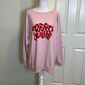 WILDFOX Oversized “Coffee & Sunshine” Sweatshirt